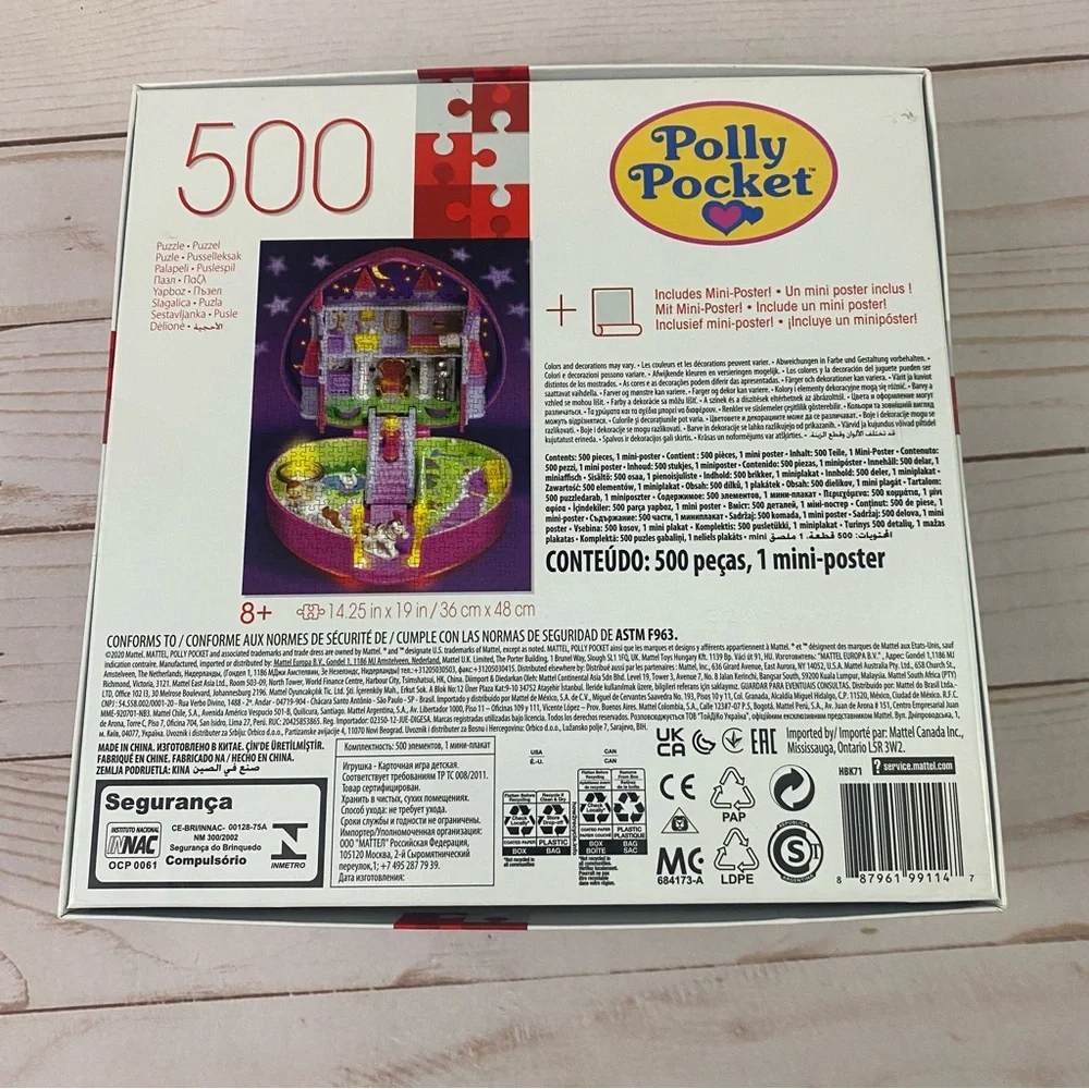 Polly Pocket 500 Piece Jigsaw Puzzle + Mini Poster NEW